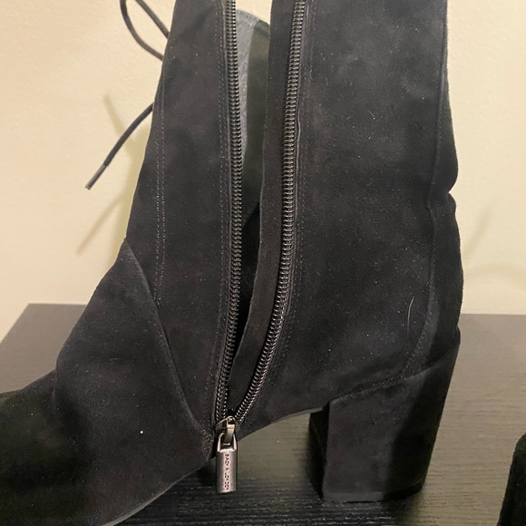 Sacha London Suede Leather Ankle Boots on Black - Picture 9 of 11